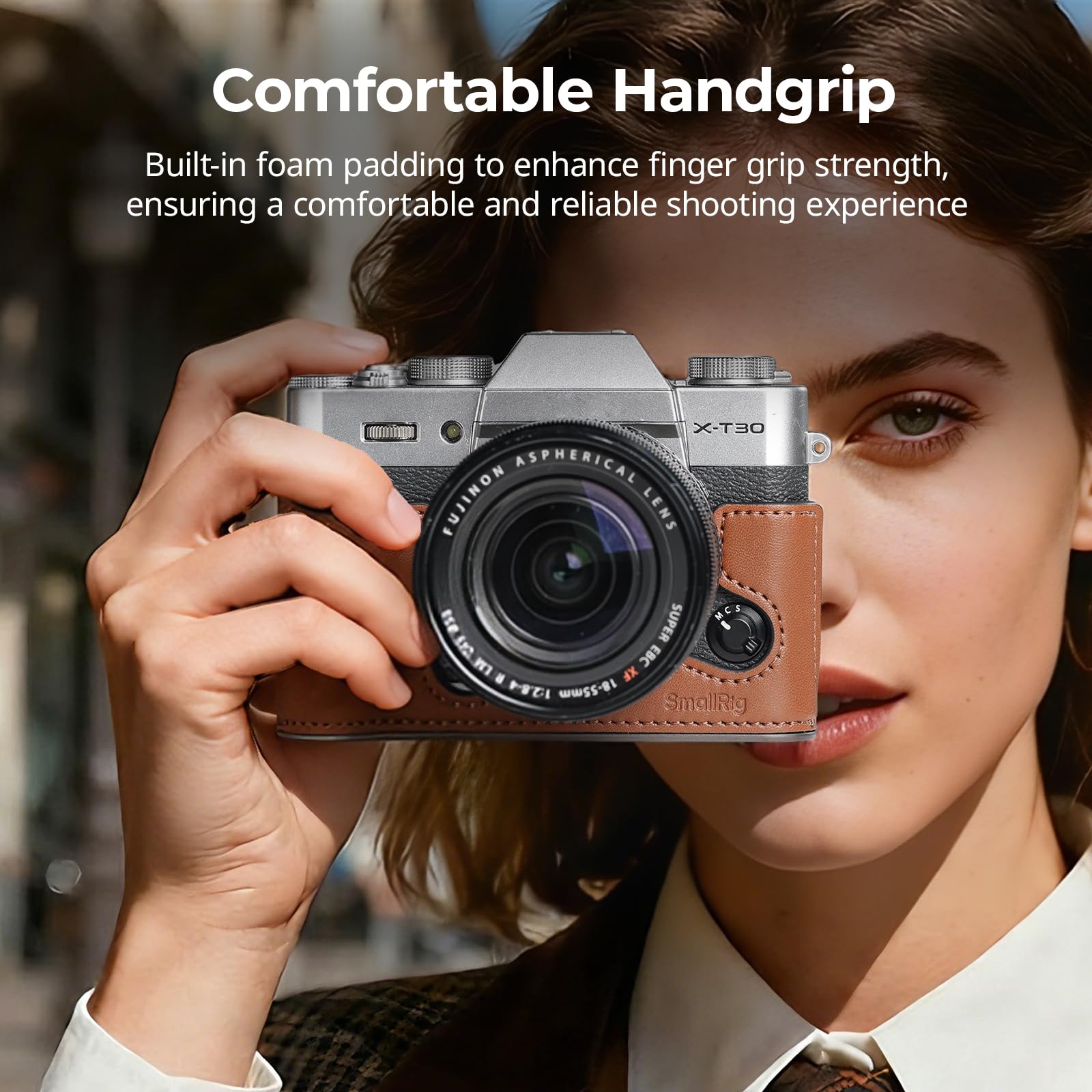 Amazon | SmallRig X-T30 II用 ハーフレザーケース（ショルダー